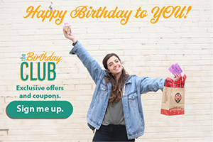 Birthday Club member enjoying her exclusive offers